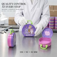 Boîte en fer blanc personnalisée OEM ODM pour maquillage enfant, étui de transport, valise, fabrication usine