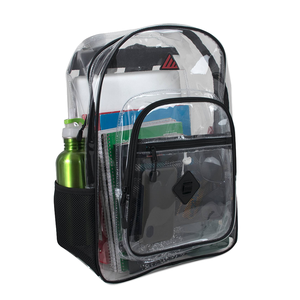 <span class=keywords><strong>Sac</strong></span> <span class=keywords><strong>à</strong></span> <span class=keywords><strong>dos</strong></span> en PVC transparent robuste avec fermeture <span class=keywords><strong>à</strong></span> glissière et sangle renforcée, idéal pour l'université, le travail, toutes saisons - Product Image 3