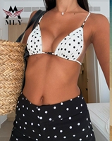 Custom Badmode Fabrikant Kerst Thema Ruche Strik Decor Bikini 'S En Strandkleding Hoge Taille Tweedelige Badpak