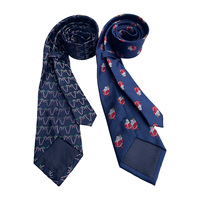 Cravates de Noël Cravates uniques en polyester pour hommes Père Noël Flocon de neige vert et rouge Cravate sur mesure Soie Logo personnalisé Support