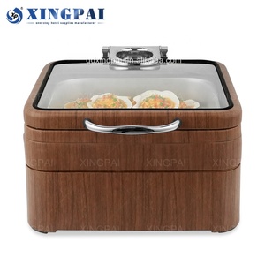 XINGPAI Juego de Calentadores de Comida Hidráulicos de Madera de Sapele de Primera Calidad para Hoteles Cinco Estrellas, para Catering, Banquetes y Restaurantes - Product Image 3