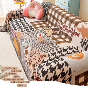 Housse de canapé élastique respirante six couleurs à motifs animaux mignons de dessins animés, <span class=keywords><strong>anti</strong></span>-salissures, tout compris, pour automne-hiver - Product Image 1