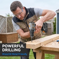 Perceuse-visseuse sans fil 21V, batterie Li-Ion 2.0Ah, compacte, ergonomique, outil électrique professionnel industriel OEM, bois, métal