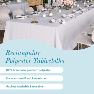 Wholesale Woven Disposable Solid Plain Polyester Customized Color Custom Designs Wedding Birthday Reception <b>Tablecloths</b>-<b>Square</b> - Product Image 2