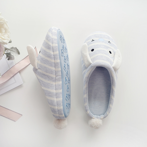 <span class=keywords><strong>Ciabatte</strong></span> per bambini a strisce <span class=keywords><strong>bianche</strong></span> e blu traspiranti Big Ear Dog autunno e inverno pantofole da casa per interni - Product Image 4