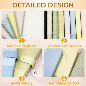 Muestra Gratuita de Cuaderno de Lujo de 8.45 x 5.7'' con Logotipo Estampado en Dorado sobre Cuero PU, Personalizable al por Mayor para Regalos Empresariales y de Oficina - Product Image 4