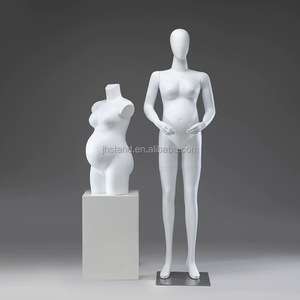 Mannequins de femme <span class=keywords><strong>enceinte</strong></span> en fibre de verre blanc pour le haut du corps Mannequins féminins enceintes - Product Image 5