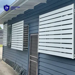 China supplier metal air conditioner cover Commercial Aluminium louver Slat screen Shutters Sun Shader