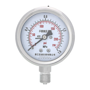 เกจวัดแรงดันสแตนเลส Y60BF M14 1.5 เกลียว 2.5 ความแม่นยำสำหรับใช้ในอุตสาหกรรม - Product Image 1