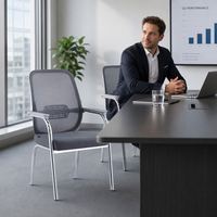 Chaise de bureau ergonomique de direction, chaise de conférence rembourrée empilable, chaise de formation et de réunion empilable, chaise d'accueil de bureau