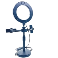 Support annulaire LED de bureau Studio de photographie Enregistrement vidéo Smartphone Diffusion en direct Photo Selfie Support de table