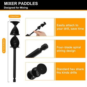 Accesorio de Taladro para Mezclar Pintura Epóxica, Mezclador de Resina para Taladro, Mezclador de Pintura para Concreto y Yeso, Mezclador Reutilizable - Product Image 5
