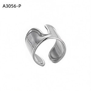 Anillo de Moda Amy Amy A3056 de Acero Inoxidable con Baño de Plata 925, Estilo Geométrico Moderno, Joyería para Mujer, Regalo, Uso Diario - Product Image 3