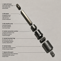 Outil de déverrouillage mécatronique pour transmission DSG à double embrayage, douille à 14 dents cannelées 3/8 moyenne pour réparation automobile