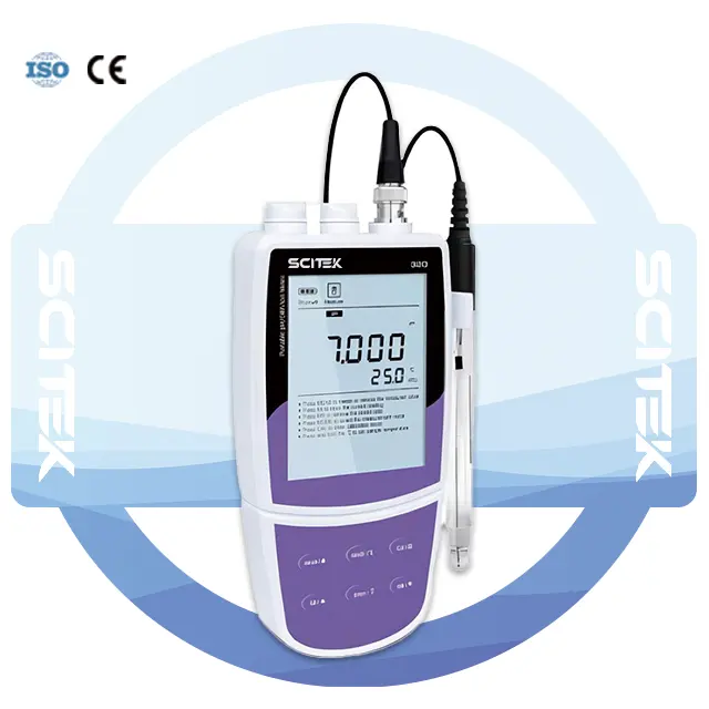 SCITEK Portable Ion Meter pH, ions, mV/ORP pour matériaux liquides ou semi-solides