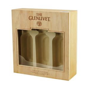 Caja de Regalo para Vino de Madera DS Handmade DSW-1030 para 3 Botellas con Ventana, Acabado Barnizado Reciclable, Forma Rectangular, Personalizable - Product Image 2