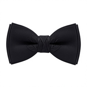 Men's Solid Bowtie Polyester Formal Business Wedding Party Bowtie <b>Slim</b> Fashion Self <b>Tie</b> Bowtie Handmade Wholesale Custom Logo - Product Image 1
