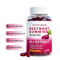 Prix de Gros OEM 100% Pur Suppléments à Base de Betterave en Vrac Gommes à Mâcher Végétales avec Vitamines D3 & B12 Sans Gluten pour Adultes