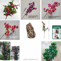 ZZLTY Guirlandes artificielles 3D de bougainvilliers, fausses guirlandes florales pour aménagement de murs fleuris