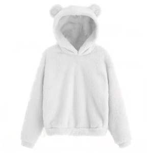 Europe United States New Spring Autumn Winter <b>Fluffy</b> Rabbit Ears Hooded Warm Regular Length Printed Knitted <b>Hoodie</b> Anti-Wrinkle - Product Image 6