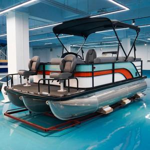 เรือพอนทูนสำหรับพักผ่อนและตกปลา 6 ที่นั่ง ได้รับการรับรองมาตรฐาน CE - Product Image 1