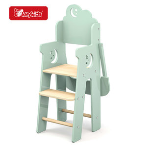 Nouvelle <span class=keywords><strong>Chaise</strong></span> <span class=keywords><strong>Haute</strong></span> <span class=keywords><strong>en</strong></span> <span class=keywords><strong>Bois</strong></span> Lune et Étoile 2026 avec Ceinture de Sécurité pour Jeu d'Imitation W08F054 - Product Image 4