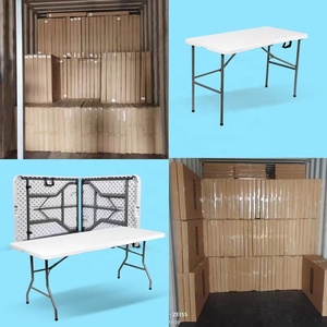 Meja Bar lipat plastik Modern, Meja tinggi bulat untuk pesta koktail luar ruangan dan penggunaan acara - Product Image 6