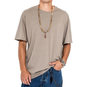 Oem Custom all'ingrosso cina nuova moda di qualità lungo fresco oversize <span class=keywords><strong>abiti</strong></span> da strada in bianco goffrato t-shirt per gli uomini - Product Image 3