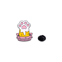 Broche chat dessin animé créatif personnalisé mignon rose amour chat griffes Couple sac à vêtements étudiant badge broche pour cadeau