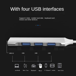 4k Slim 4 cổng USB HUB Adapter 5gbps máy tính xách tay Docking Station loại C giao diện bán buôn 4k Slim USB Splitter 5gbps điều khiển HUB - Product Image 5