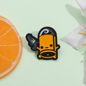 Broches en émail pour jeux vidéo, <span class=keywords><strong>robot</strong></span>, elfe, samouraï, chat, fille, dinosaure, badge de revers, bijoux, cadeau pour amis, vente en gros - Product Image 2