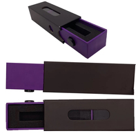 Emballage en carton mince résistant aux enfants, durable, 100 % recyclable, 0,5 ml, 1 ml, avec bouton-poussoir et insert en mousse