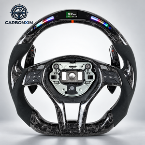 Volante Deportivo Personalizado de Fibra de Carbono de 3 Radios para Mercedes-Benz W205 W212 W213 W246 C292 C43 C63 Clase E - Product Image 1