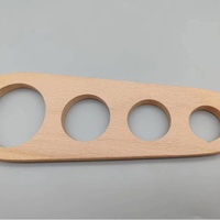 Jeu de jauges de mesure de spaghetti en bois de hêtre à 4 trous personnalisées Gadget de cuisine avec manche en bois pour usage domestique pour l'industrie du thé et de l'alimentation