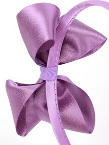 4 Inch Đơn Giản Phong Cách Châu Âu Cứng Headband Cho Cô Gái <span class=keywords><strong>Bow</strong></span> <span class=keywords><strong>Shiny</strong></span> Satin Linen Ribbon Tóc Trang Trí Màu Sắc Rắn Cho Các Bên - Product Image 6