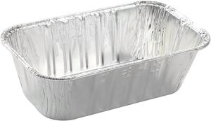 OEM Logo Rectangle Aluminum Foil Disposable <b>Takeaway</b> Food <b>Container</b> with Recyclable Plastic Lid Small Size - Product Image 4
