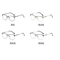 Lunettes de soleil photochromiques populaires pour hommes, avec revêtement bleu, monture métallique carrée, anti-lumière bleue, verres optiques à changement de couleur