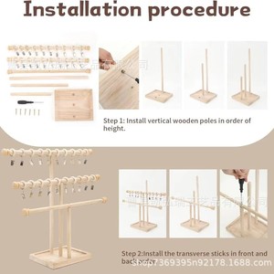 Wooden <b>baby</b> hair accessory rack, <b>headband</b> holder, desktop hair tie storage rack, solid wood display rack for toddler <b>headbands</b> - Product Image 2