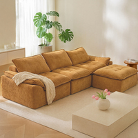 Canapé modulaire contemporain en forme de L pour salon, hôtel, appartement, en mousse compressée, lavable, canapé sectionnel
