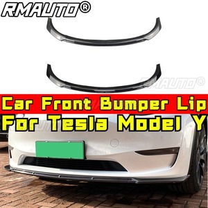 For Tesla Model Y Exterior Accessories <b>Car</b> Front Bumper Lip Splitter <b>Diffuser</b> Spoiler Bumper Guard Protector Cover Body Kit - Product Image 2