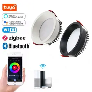 Потолочный светильник Tuya с граффити, с Bluetooth, 15 Вт, 18 Вт, 85-265 В, 12 Вт