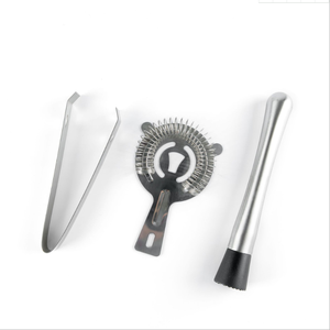 Ensemble d'outils de shaker à cocktails pour barman, 9 pièces, bambou, écologique, accessoires de bar en acier inoxydable - Product Image 5