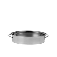 Nouvelles plats à rôtir en acier inoxydable de qualité supérieure, plat à rôtir de bonne qualité, plat à dinde de 16 pouces avec couvercle et grille pour rôtir la dinde