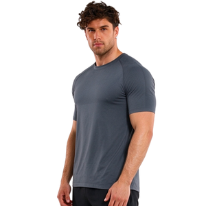 Moisture Wicking <b>Slim</b> <b>Fit</b> Knitted Casual Sport T-<b>shirt</b> Print Breathable Fast Dry Short Sleeve Men 180 Grams Blank - Product Image 5