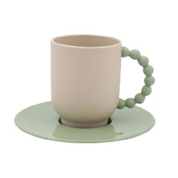Tasse à café et soucoupe en céramique créative, Mug contrasté aux couleurs, Tasse à eau pour la maison et le bureau, Mug cadeau pour couple