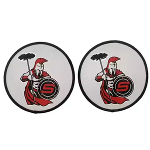 بقع الكرتون المطرزة 2D مخصص شعار لينة هوك وحلقة المنسوجة لحقيبة الملابس - Product Image 3