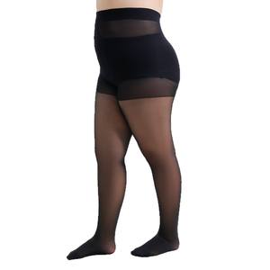 Collants Jacquard en Nylon à Pois pour Femmes Rondes, Sexy et Tendance, avec Étoiles au Dos, Noirs, Amincissants, et Camisole Fine de Base pour Femmes - Product Image 5