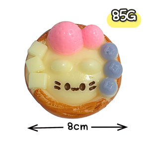 Kitten <b>Egg</b> Tart Squishy Water Feel Creamy Slime Texture Plastic Anti-Stress Sensory Cute Stress Relief Squeeze <b>Toy</b> - Product Image 6