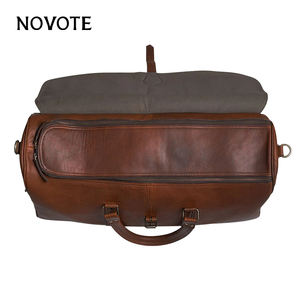 Borsa da Viaggio in Pelle di Vacchetta Stile Retrò Grande Capacità OEM/ODM Borsa Weekend Outlet di Fabbrica NOVOTE - Product Image 4