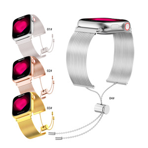 BEEFLYPOWER Bracelets de montre en acier inoxydable avec pampilles métalliques 41mm 40mm 46mm 49mm Pulseira pour <span class=keywords><strong>Apple</strong></span> Iwatch 11 10 9 8 <span class=keywords><strong>7</strong></span> - Product Image 1